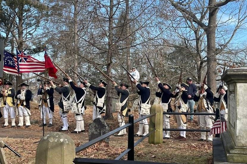 Hingham Militia fires salute at Lincoln Day 2024