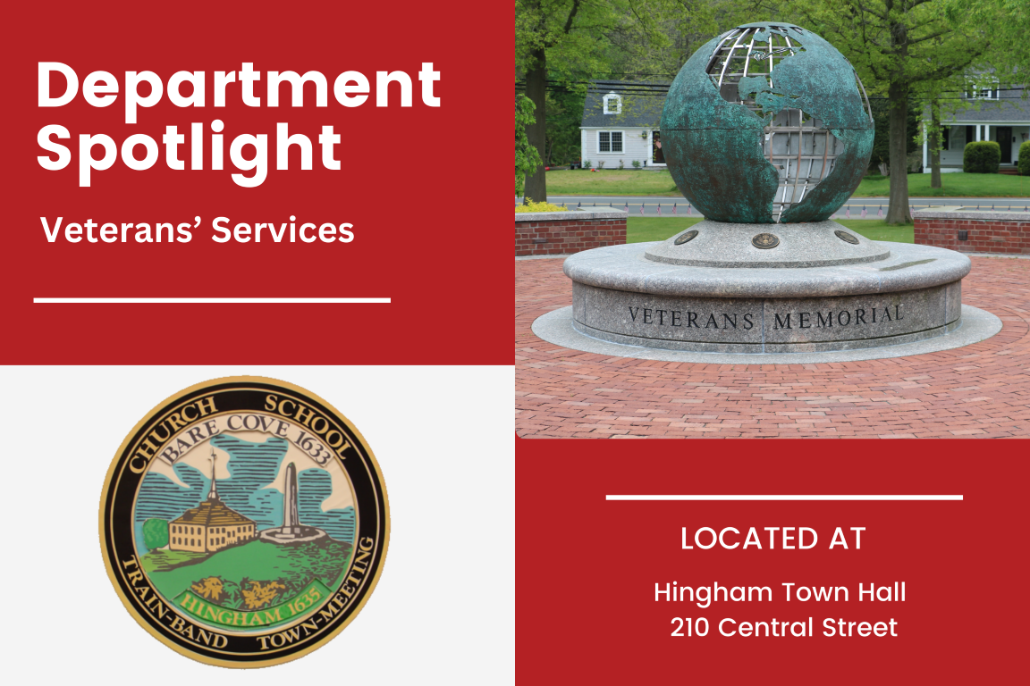 Veterans Memorial in front of town  hall building