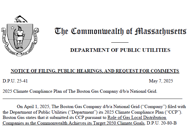 Boston Gas Notice
