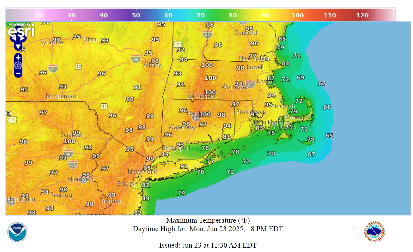 Heat Map for June 23 2025