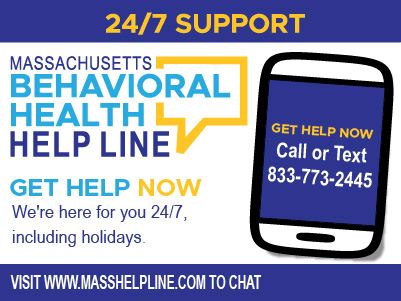 Call or text 833-773-2445 for Mass Help Line